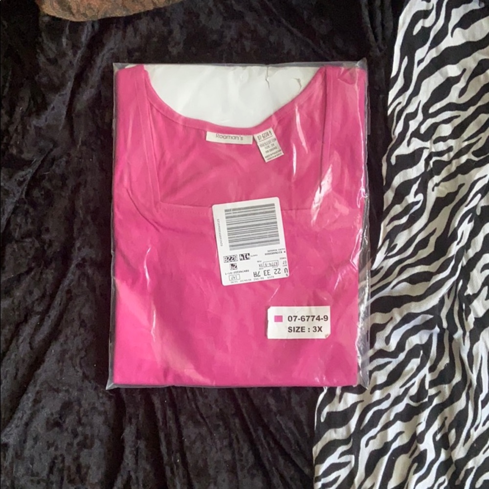 Roamans Plus Size red & Teal Blue Tshirts